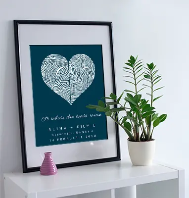 Tablouri Personalizate cu amprente si cu datele voastre