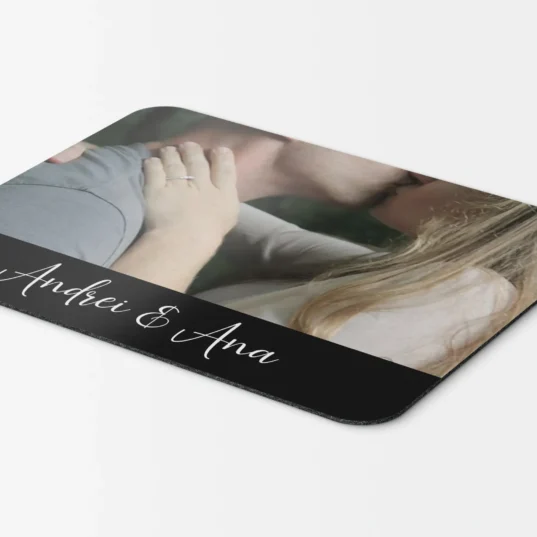 Mouse pad personalizat cu fotografie si text