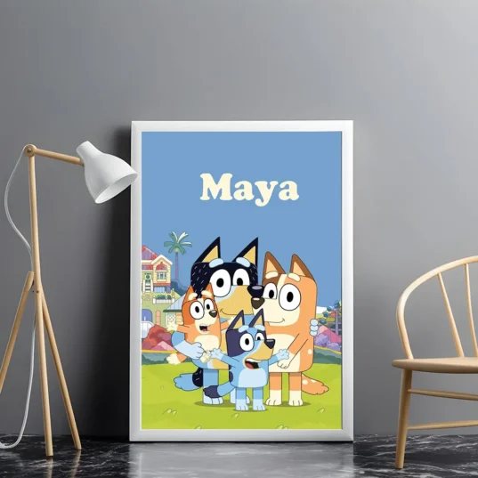 Tablou personalizat / Canvas Blue si Nume