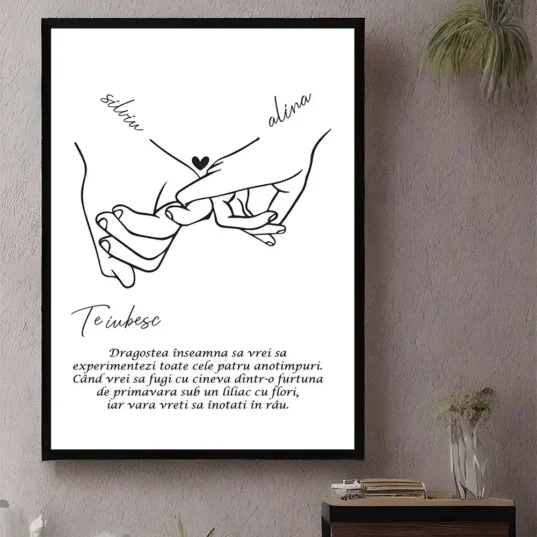 Tablou personalizat pentru cuplu -El si Ea