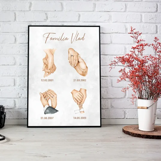 Tablou personalizat Amintirile familiei - 2 copii